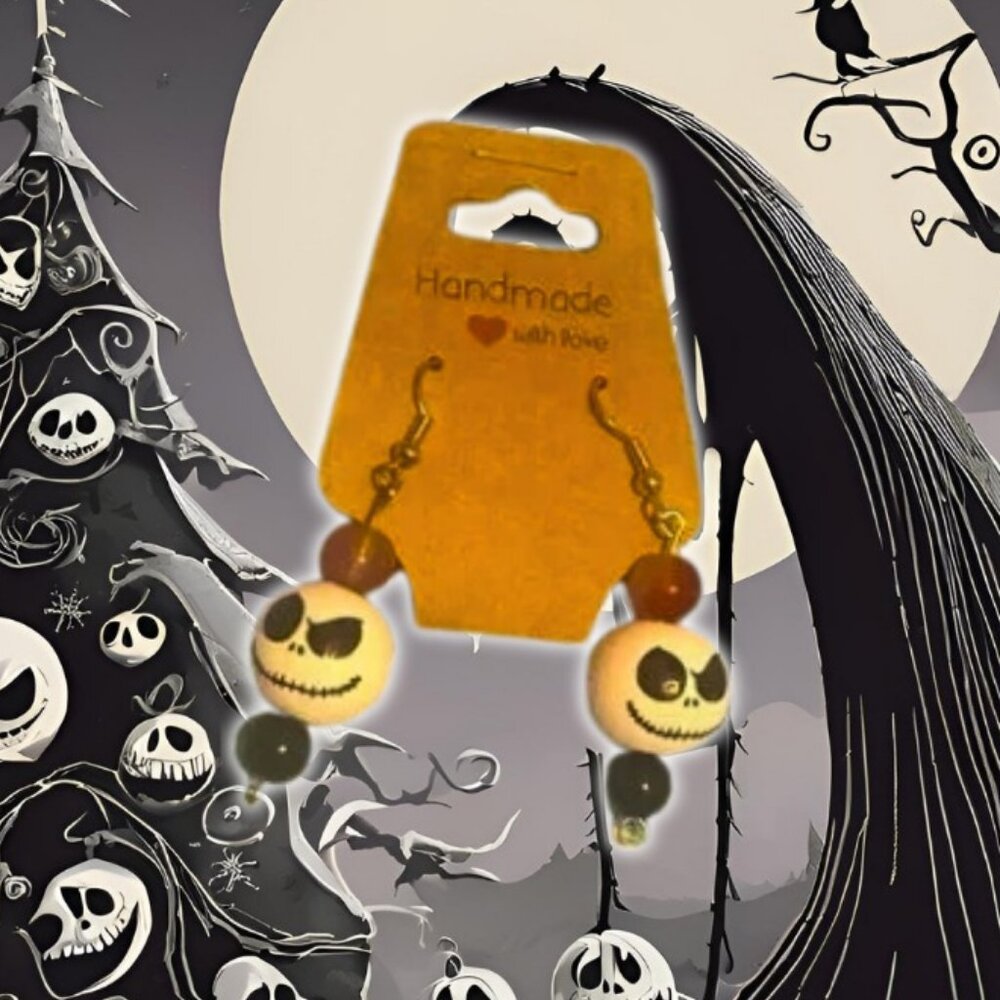 Jack Skellington Inspired Handmade Earrings